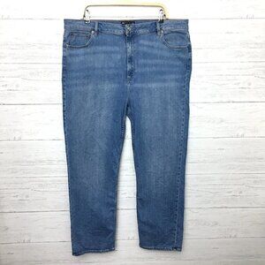 ASOS Women's Jeans Curvy Fit Straight Leg Light Wash Stretch size 18 length 29"